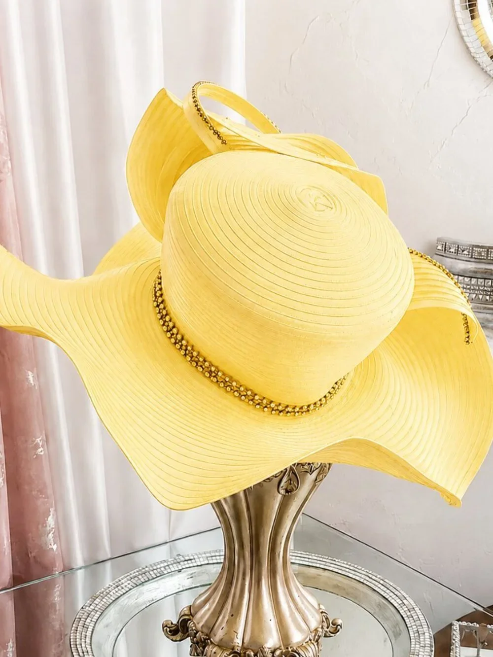 Lily & Taylor Couture Collection Yellow Hat